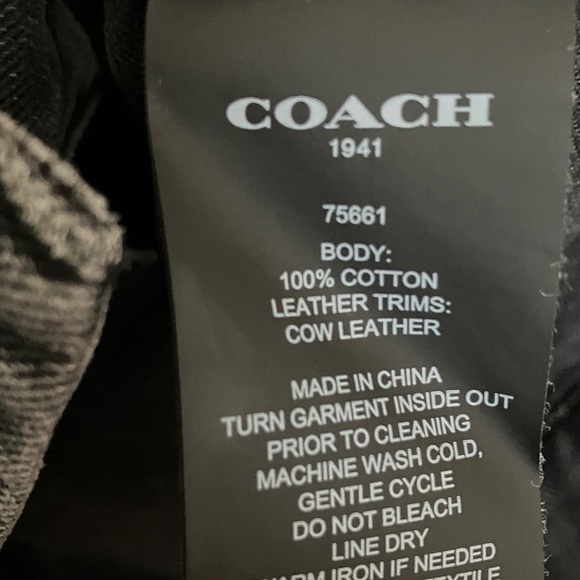 Coach: Black Denim Button Front Mini Skirt- pockets-100% cotton- 2 - Picture 3 of 16